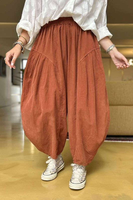 Made in Italy Cooper Needlecord Sia Pant Auburn
